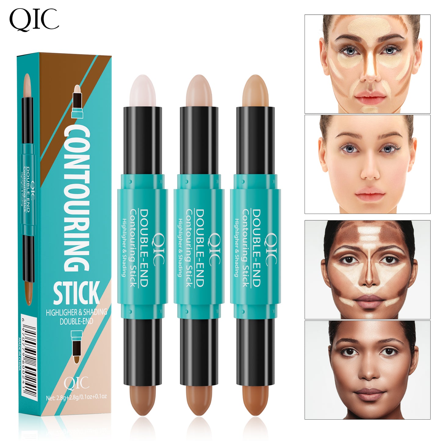 KARDASHIAN CONTOUR HACK IN A STICK 💎 | DUAL-ENDED MAGIC WAND: CHISEL JAWLINE 🔪 + ERASE PORES LIKE FACETUNE ✨ | 5-SEC V-FACE GLOW UP 🔥 #NoFilterNeeded