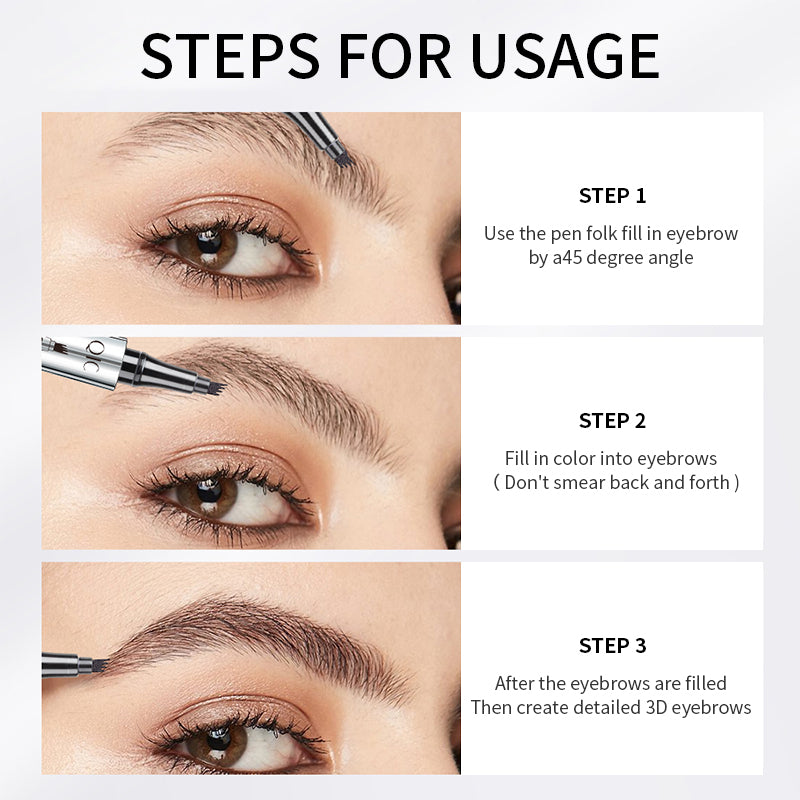 4D Hair Stroke Liquid Brow Pen ✨ Waterproof 24H Wear🔥 Ultra-Pigmented Microblading Effect ✨ Natural-Looking Feather Brows 💯 #WaterproofBrows #MicrobladingPen #FlawlessBrows