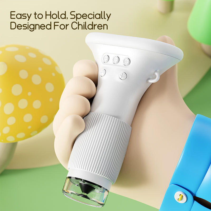 1000-facher Zoom für Kindermikroskop ✨ 2-Zoll-LCD-Bildschirm und 8 LED-Leuchten 💡 Erkunden Sie unsichtbare Welten! 🔬 USB auf PC + 32-GB-SD-Karte 🌟 #STEMgifts #TikTokMadeMeBuyIt