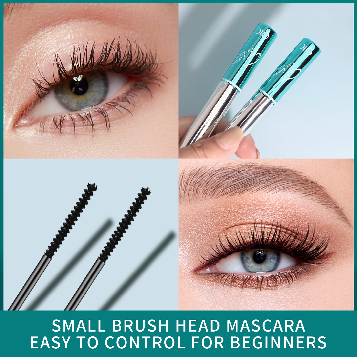 4D Slim Curling Mascara ✨ Mikro-Silikonbürste für klumpenfreies Lifting! 💦 24 Stunden wasserfest & verschmiert nicht 🌟 Perfekt für empfindliche Augen! #MicroBrushesMascara #NoClumpMascara #4DLashes