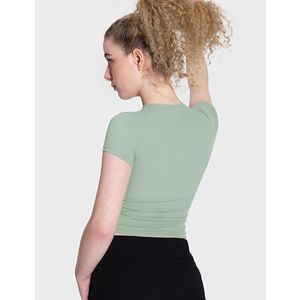 👚✨ Doppelt gefüttertes Slim Fit T-Shirt für Damen | Rundhals-Kurzarm-Oberteil für alltägliche Basics | Smoke Cloud Pro Kollektion ☁️ #WardrobeEssentials #OOTDInspo