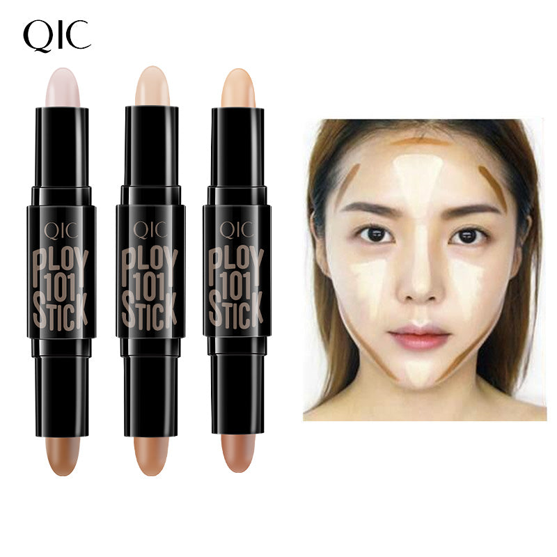 Dual-Ended Highlighter & Concealer Stick ✨ 24H Cover Acne Scars & Dark Circles 💎 Contour & Brighten in 1 Swipe 🔥 Lazy Girl Sculpting Hack 🌟 #ContourHack #AcneCoverage #NoFilterNeeded