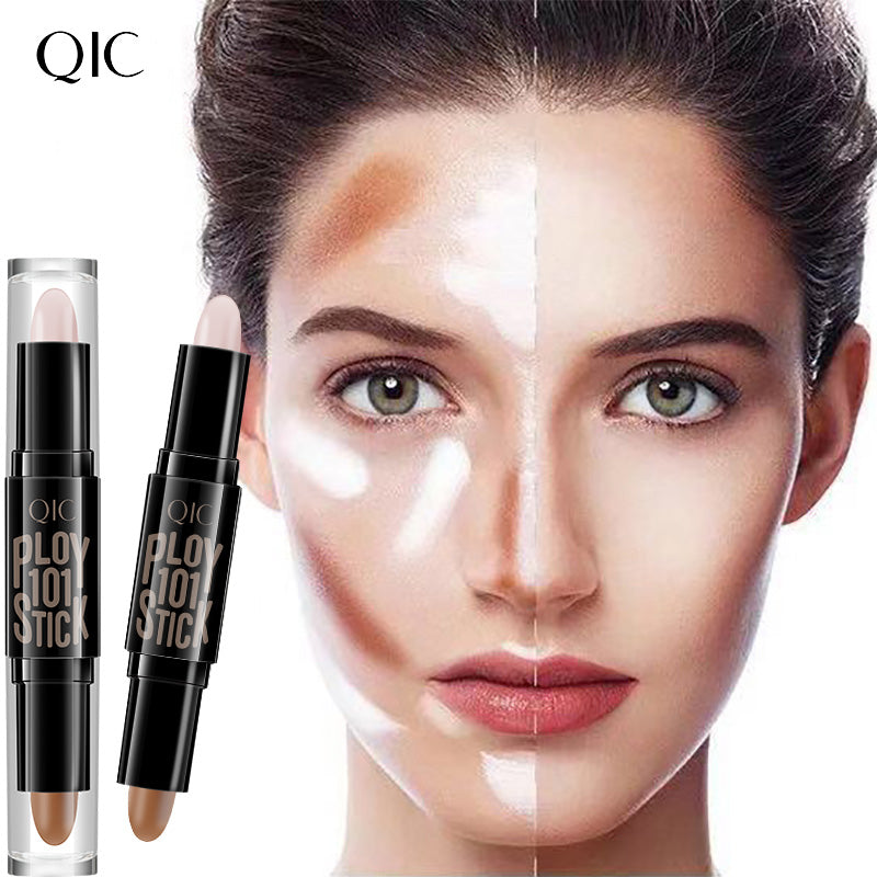 Dual-Ended Highlighter & Concealer Stick ✨ 24H Cover Acne Scars & Dark Circles 💎 Contour & Brighten in 1 Swipe 🔥 Lazy Girl Sculpting Hack 🌟 #ContourHack #AcneCoverage #NoFilterNeeded
