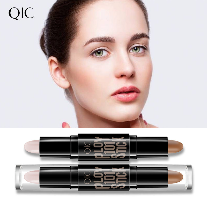 Dual-Ended Highlighter & Concealer Stick ✨ 24H Cover Acne Scars & Dark Circles 💎 Contour & Brighten in 1 Swipe 🔥 Lazy Girl Sculpting Hack 🌟 #ContourHack #AcneCoverage #NoFilterNeeded