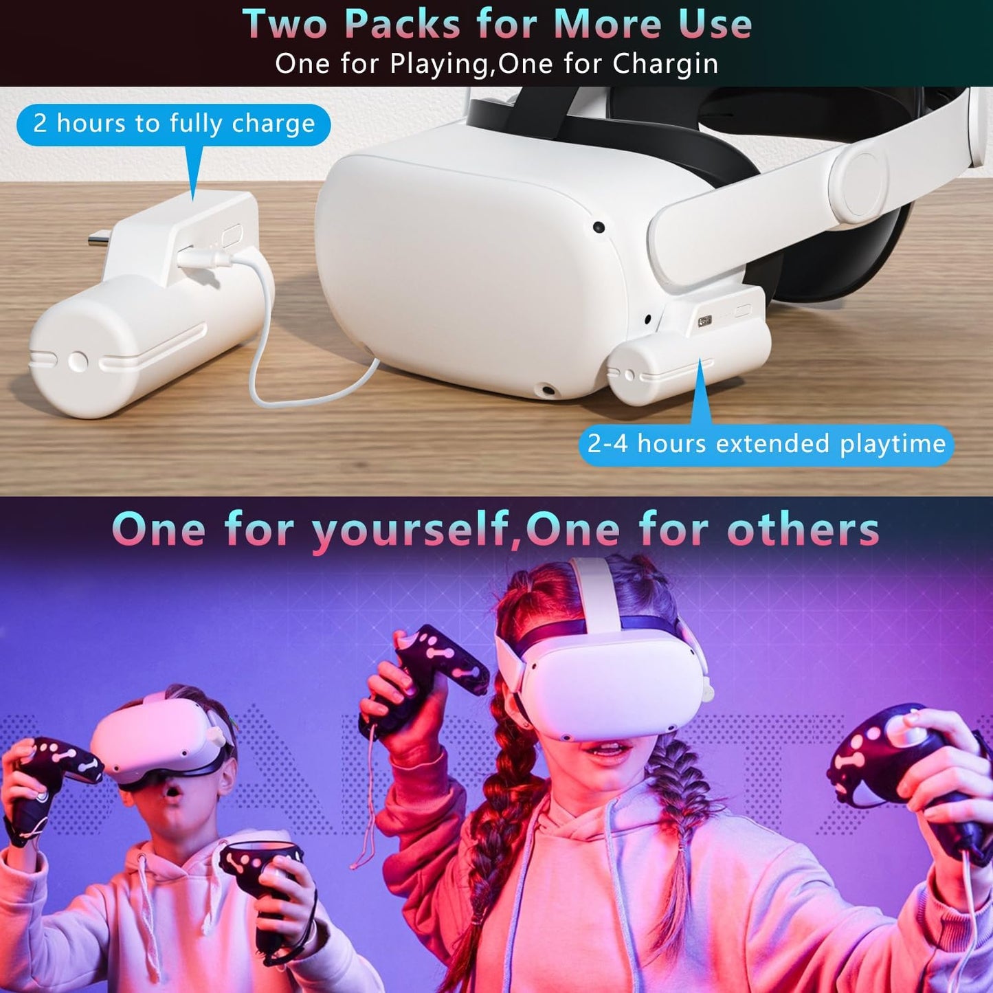🔥Meta Quest 2 Battery Strap | 5000mAh 18W Fast Charge & Ultra-Light! Elite Strap Replacement for Oculus Quest 2 - Double Playtime! TikTok's #1 VR Accessory 2025⚡