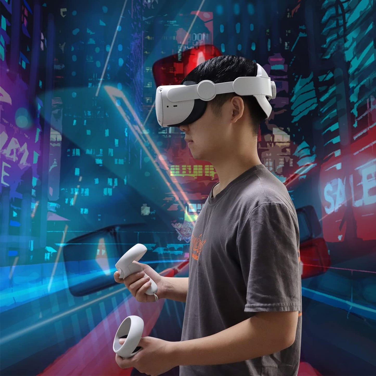 🔥TikTok Viral Oculus Quest 2 Head Strap | 3-in-1 Adjustable Halo Pro Comfort! Elite Strap Replacement for Meta Quest 2 - Gaming Immersion VR Accessories 2025⚡