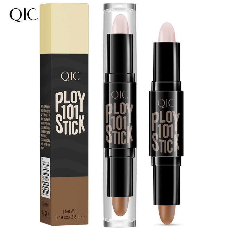 Dual-Ended Highlighter & Concealer Stick ✨ 24H Cover Acne Scars & Dark Circles 💎 Contour & Brighten in 1 Swipe 🔥 Lazy Girl Sculpting Hack 🌟 #ContourHack #AcneCoverage #NoFilterNeeded