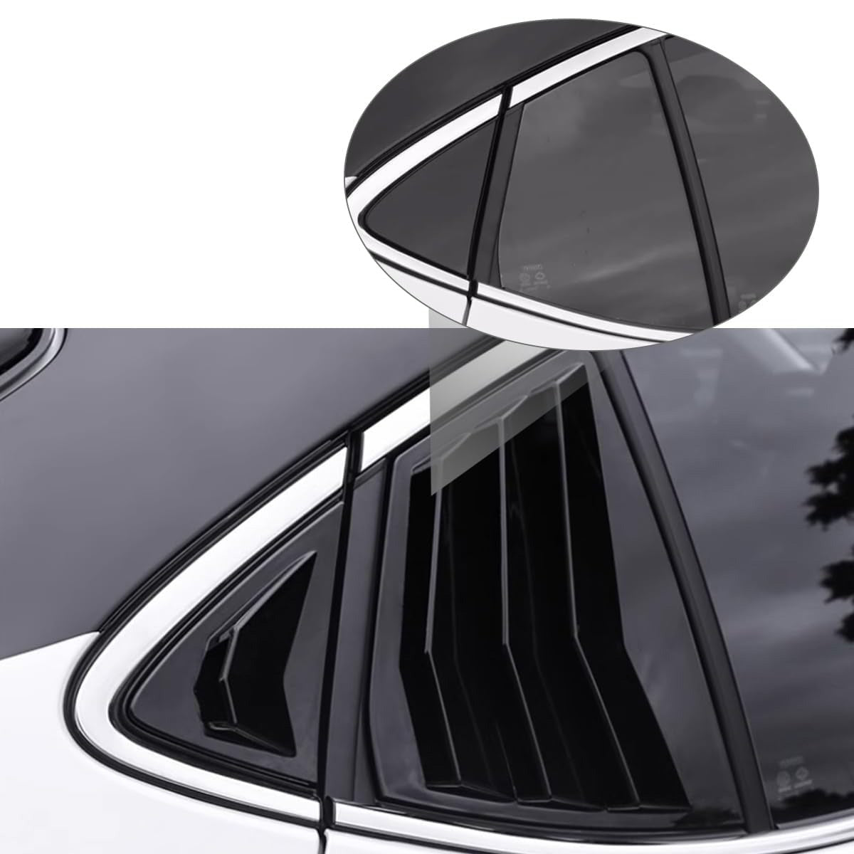 🔥🚗 Window Louvers for Toyota Camry 9th Gen 2025-2026 | Racing Style⚡ABS Sport Trim⚡【4PCS Full Kit】Front/Side Air Vent Scoop Covers - Sleek Exterior Upgrade (No-Drill 5Min Install)