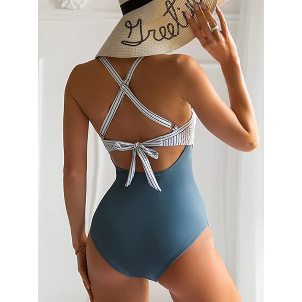 🔥Bombshell Beach Alert! Tummy Control Swimsuit w/ Sexy Cutouts✨ High Waisted One Piece💦 Wrap Tie Back | TikTok’s Obsession