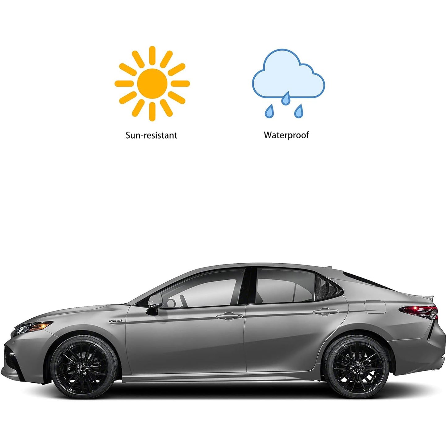 🔥🚗 Rear Window Louvers for Toyota Camry 2018-2024 | 2PC Sporty Set⚡ABS Air Vent Covers⚡【Side Scoop Kit】Exterior Trim Blinds & Shades - No-Drill 5-Min Install