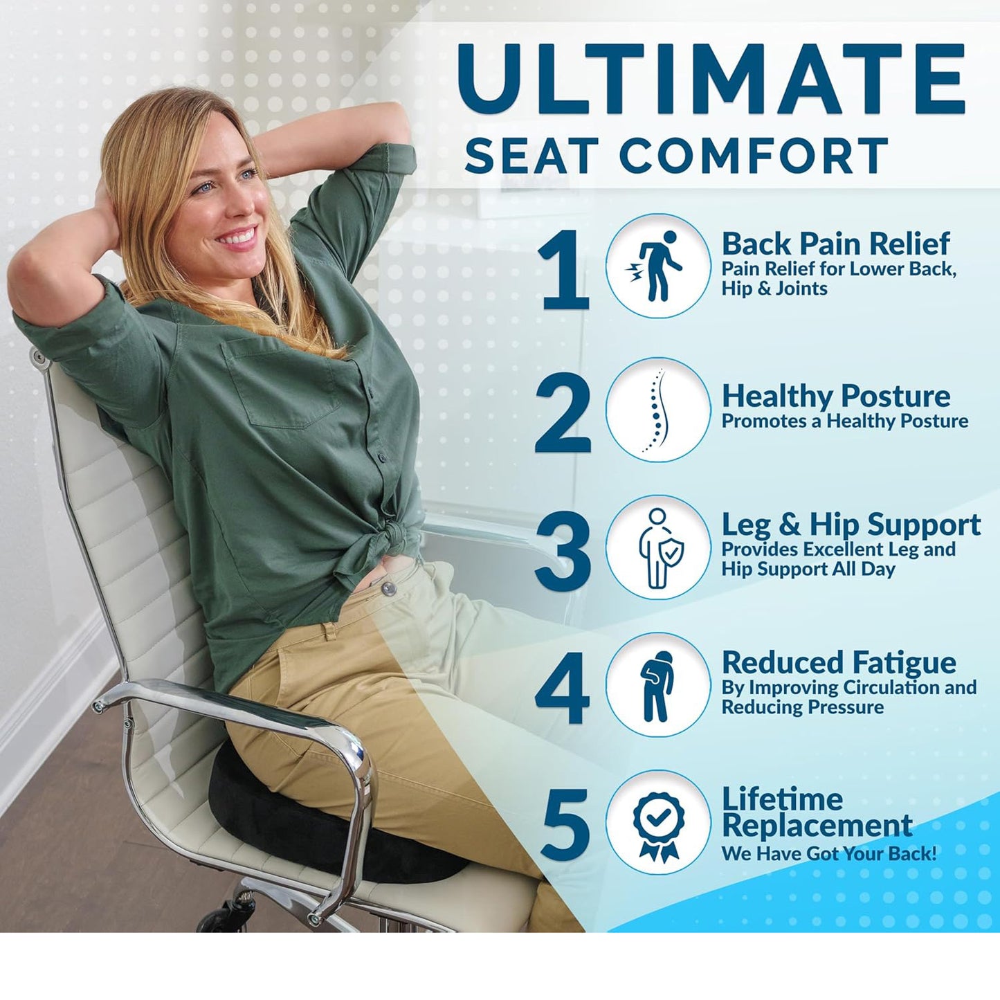 💺🔥 Orthopedic Coccyx Cushion with Gel & Memory Foam | 72% Pain Relief⚡Non-Slip【Office & Car Pro】Ergonomic Seat Pad for Tailbone/Sciatica/Back Pain - Desk Chair & Driving Essential