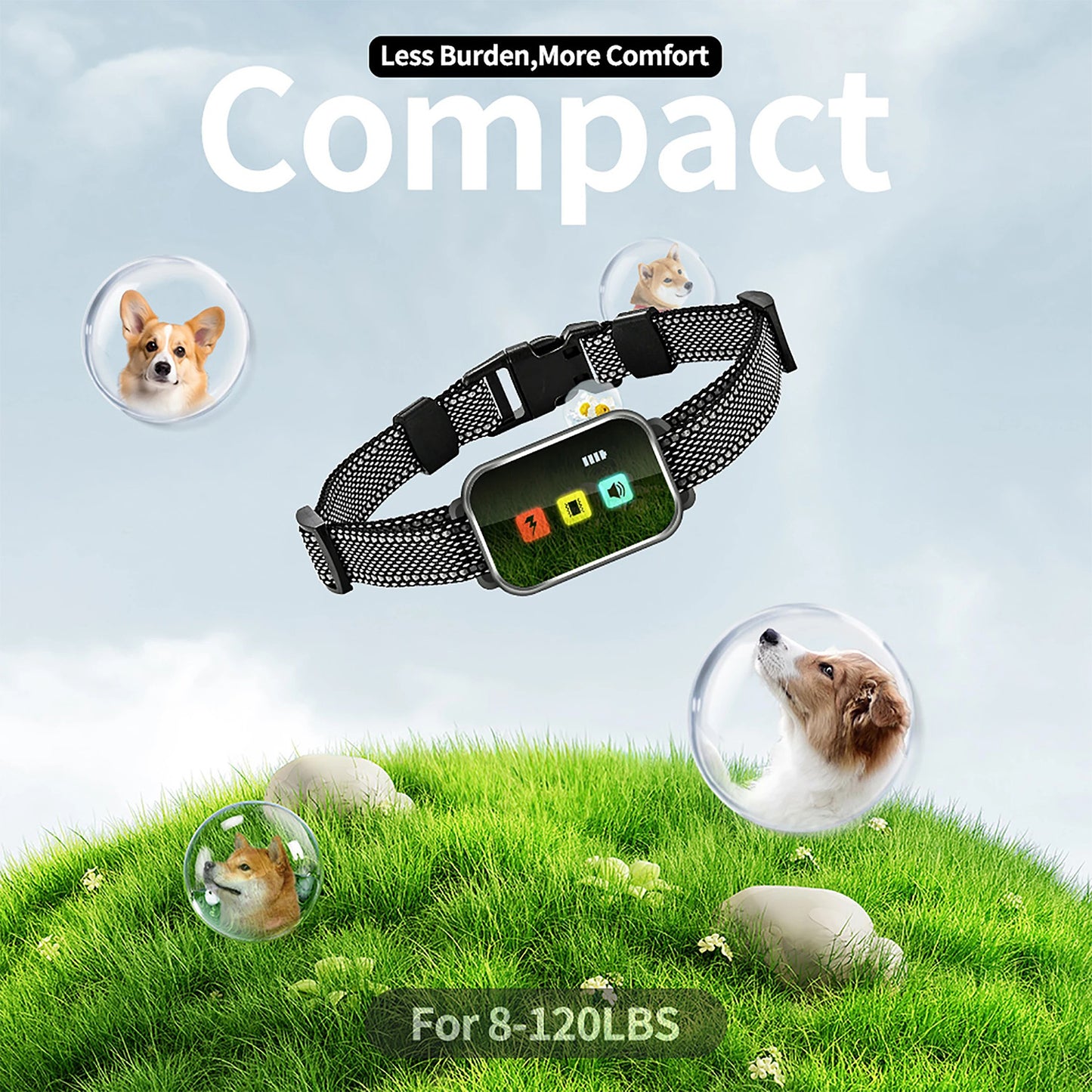 🔥Pro Trainer-Approved! 3-Mode Dog Collar⚡IP67 Waterproof💧Static/Vibe/Beep Alerts | Remote Control【TikTok's #1 Training Tool】