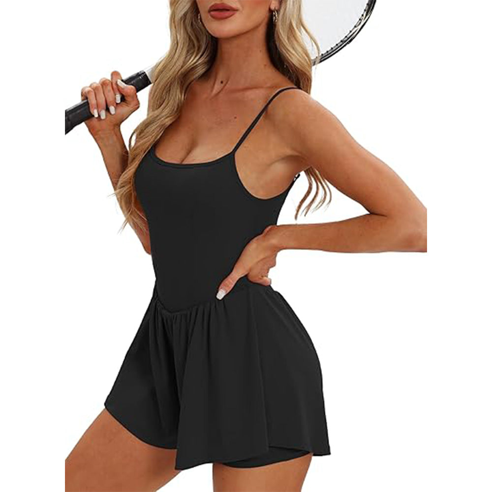 🌴Summer Breeze Essential! Double-Lined Short Romper✨ Adjustable Spaghetti Strap💃 No-Slip Sleeveless Jumpsuit | TikTok’s Hotlist