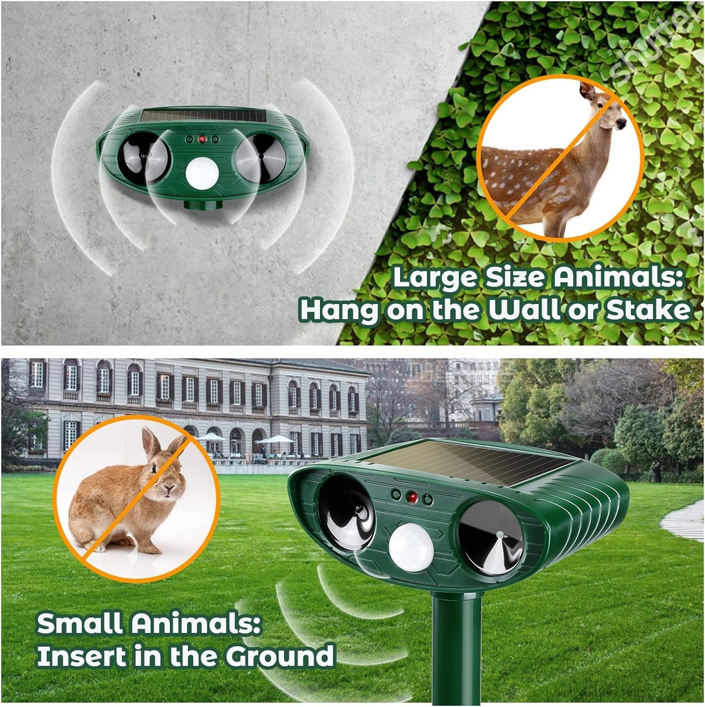 🔥Solar Animal Terminator⚡ 360° Motion-Activated Defense✨ 12-in-1 Pest Force🌿 Waterproof & Night Vision🌙 TikTok's #1 Garden Guard