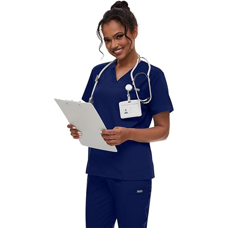 💊 3-Piece Medical Scrub Set with V-Neck Top & Yoga Joggers | 8hr ComfortFlex⚡【Nurse Pro Essentials】Anti-Wrinkle & Moisture-Wicking Uniform for Hospital/Clinic Shifts