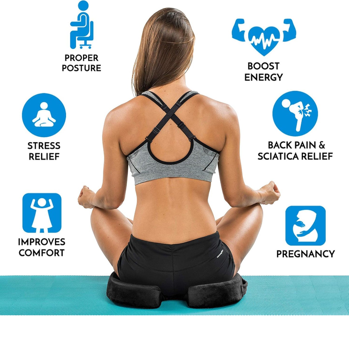 💺🔥 Orthopedic Coccyx Cushion with Gel & Memory Foam | 72% Pain Relief⚡Non-Slip【Office & Car Pro】Ergonomic Seat Pad for Tailbone/Sciatica/Back Pain - Desk Chair & Driving Essential