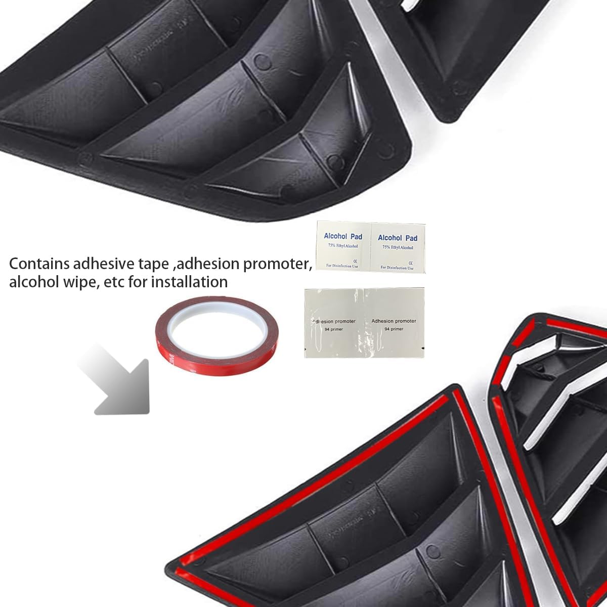 🔥🚗 Window Louvers for Toyota Camry 9th Gen 2025-2026 | Racing Style⚡ABS Sport Trim⚡【4PCS Full Kit】Front/Side Air Vent Scoop Covers - Sleek Exterior Upgrade (No-Drill 5Min Install)