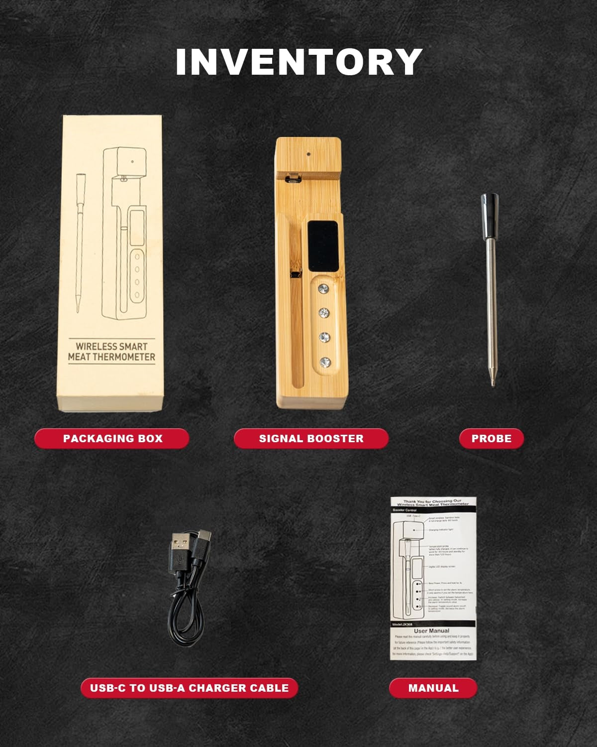 🔥Ultimate Grill Commander💥 730ft Smart Range⚡ IP68 Waterproof✨ 10-in-1 App Control🌪️ Bamboo Charging Dock | TikTok's #1 BBQ Hero