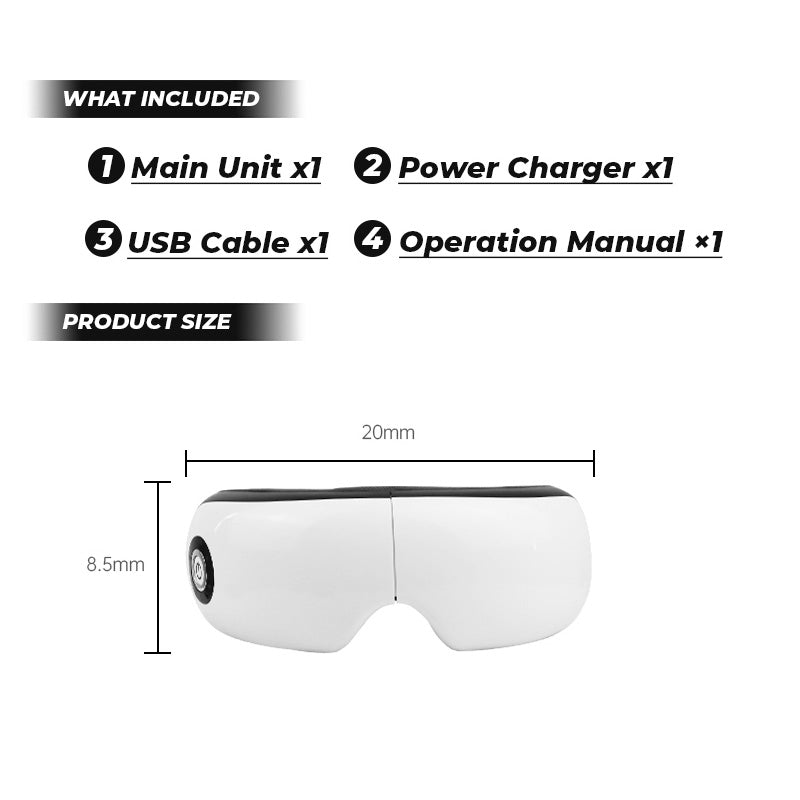 💆♂️Pro Eye Spa Massager🔥 Air Pressure + Heat Therapy + Bluetooth Music🎵 Smart Pain Relief & 180° Foldable Design | TikTok’s Top Eye Care Essential