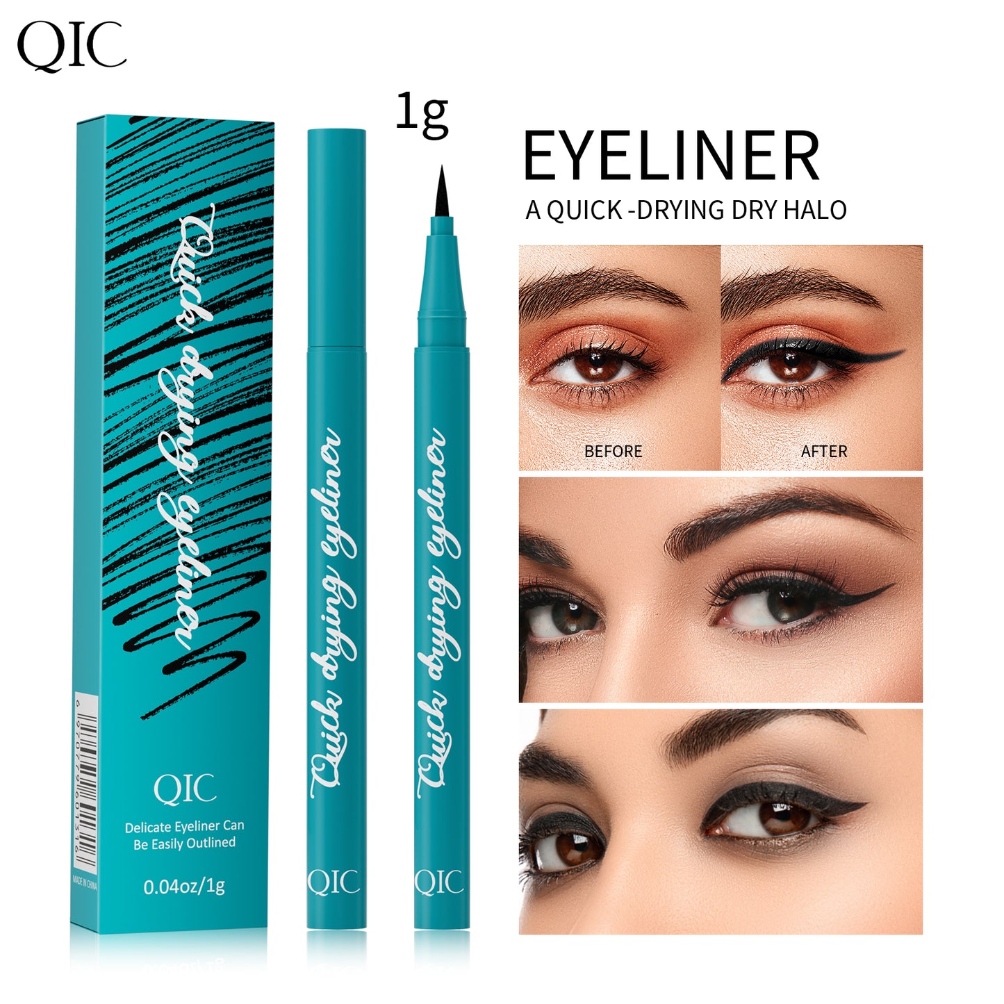 Quick-Dry Waterproof Eyeliner Pen - 24H Smudge-Proof✨ Ultra-Fine Liquid Liner 💦 Sweat-Resistant & Beginner Friendly 🔥 #WaterproofMakeup #TikTokBeauty #QuickDryLiner