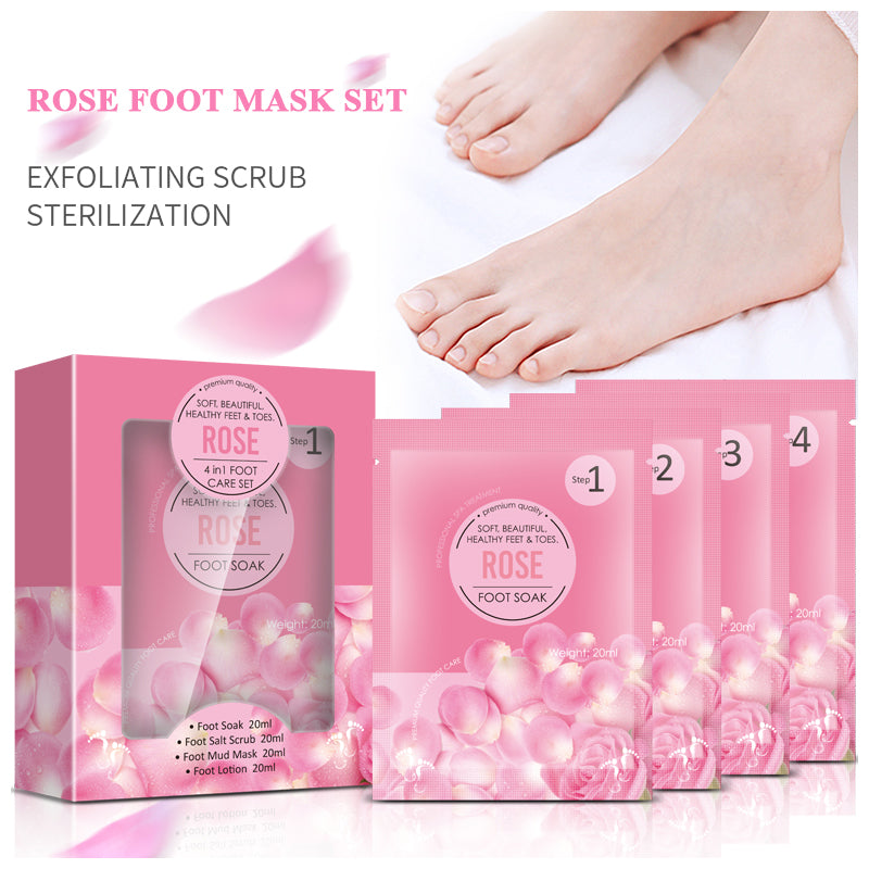 5-Pack 4-in-1 Spa Foot Care Bundle ✨ Cracked Heel Repair + Odor Eliminator! 💦 Lavender Scrub & Detox Mud 🌟 Save 35% NOW! #BulkSelfCare #FamilyCareHack