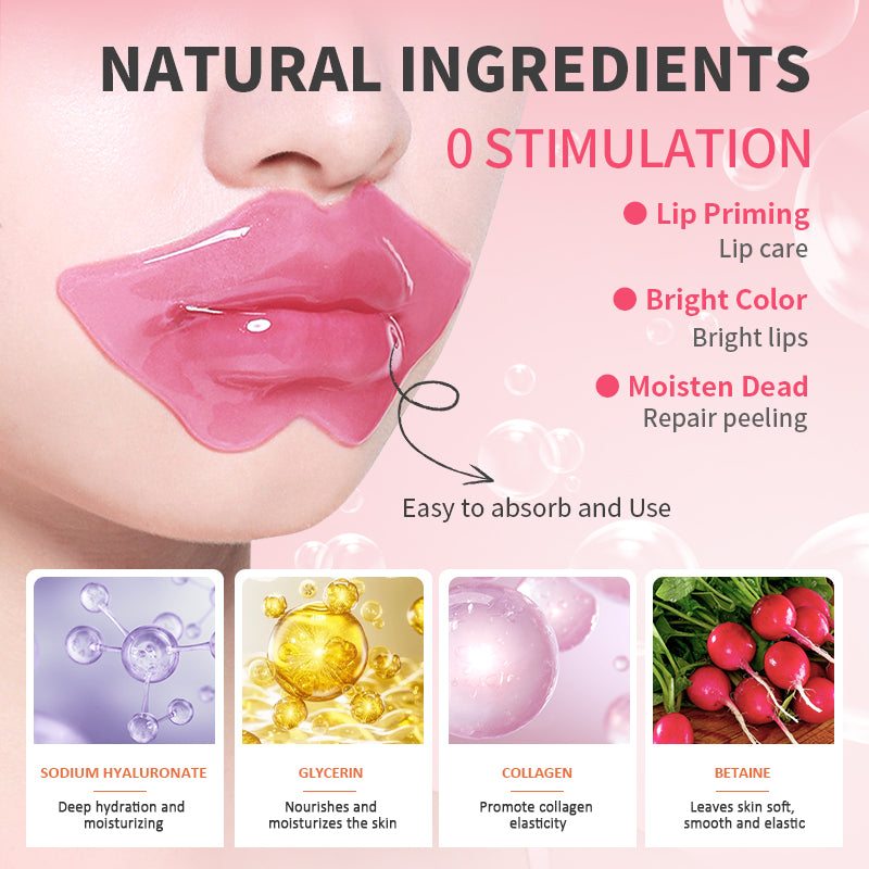 12-Pack Hydrating Collagen Lip Mask ✨ Overnight Repair & 24H Plump! 💋 Crystal Gel Patches for Lip Line Smoothing 🌟 Juicy #GlassSkinLips #LipCareHack