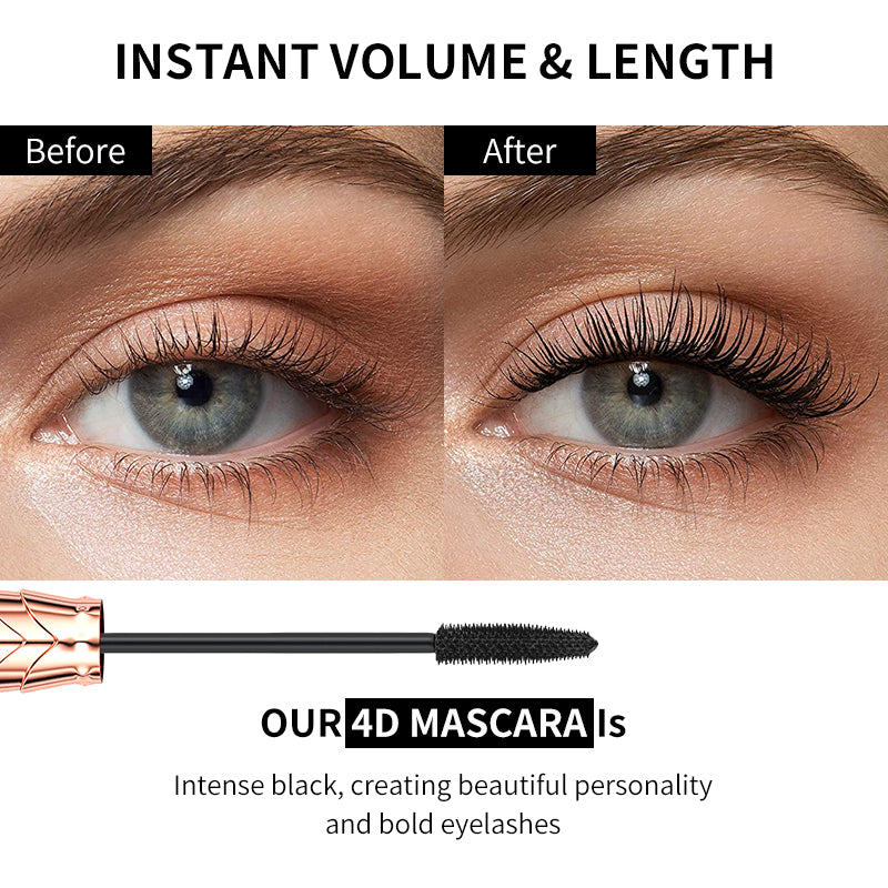 Crown 4D Lash Mascara ✨ 24H Waterproof & Clump-Free! 💦 Volumizing + Curling + Lengthening 🌟 Falsies-Level #LashGoals! #WaterproofMascara #LashHack
