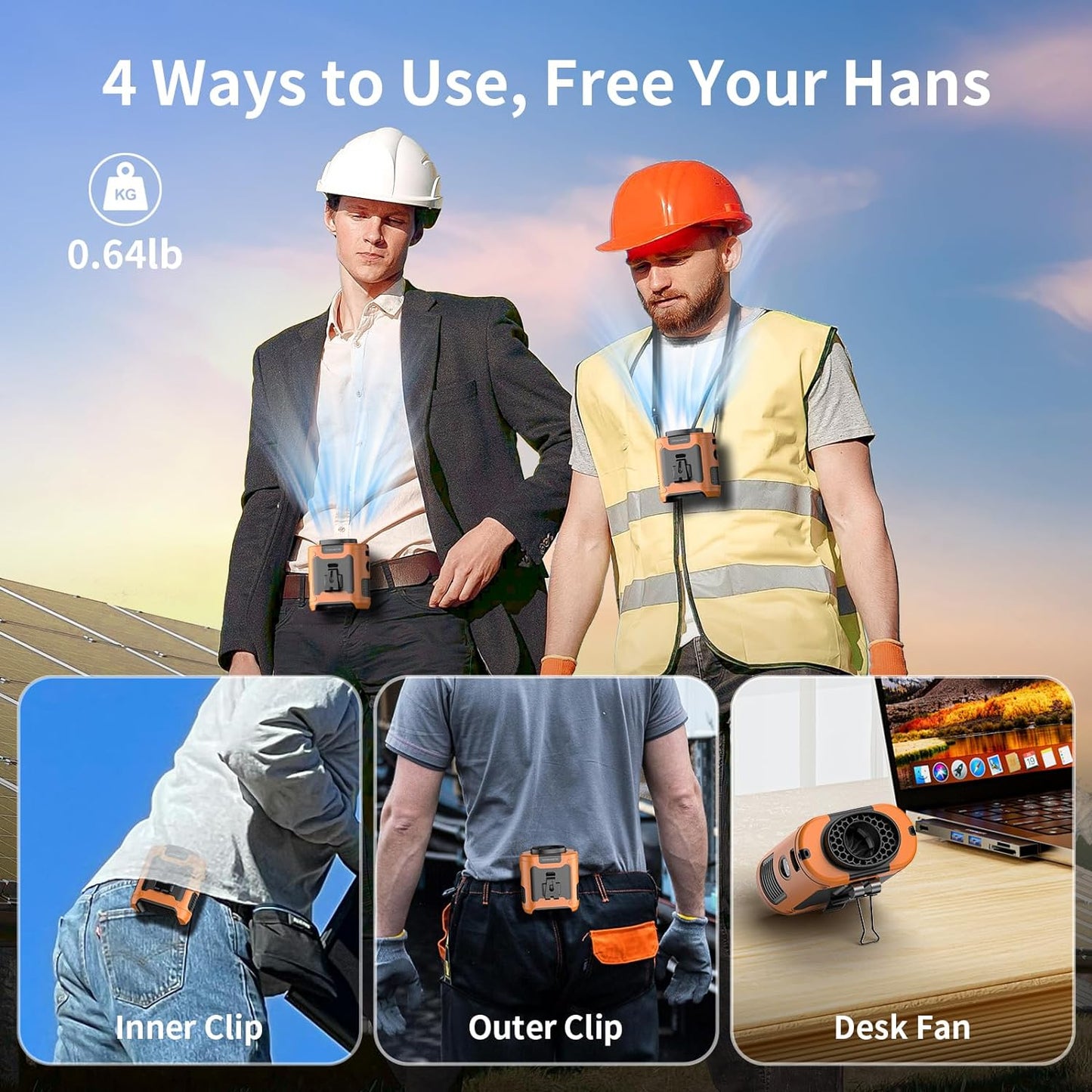 10000mAh Waist Cooler Fan ✨ 40H Ice Mode + 5 Speeds 💦 Hands-Free Belt Clip for Hiking/Camping 🌟 Built-in Flashlight & USB Charger 🔥 #OutdoorHack #TikTokMadeMeBuyIt