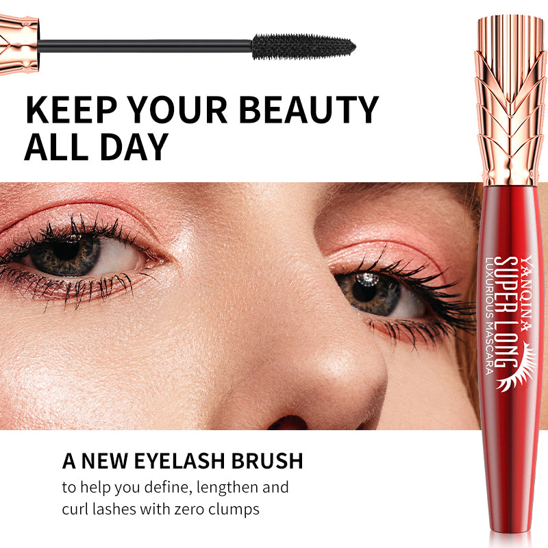 Crown 4D Lash Mascara ✨ 24H Waterproof & Clump-Free! 💦 Volumizing + Curling + Lengthening 🌟 Falsies-Level #LashGoals! #WaterproofMascara #LashHack