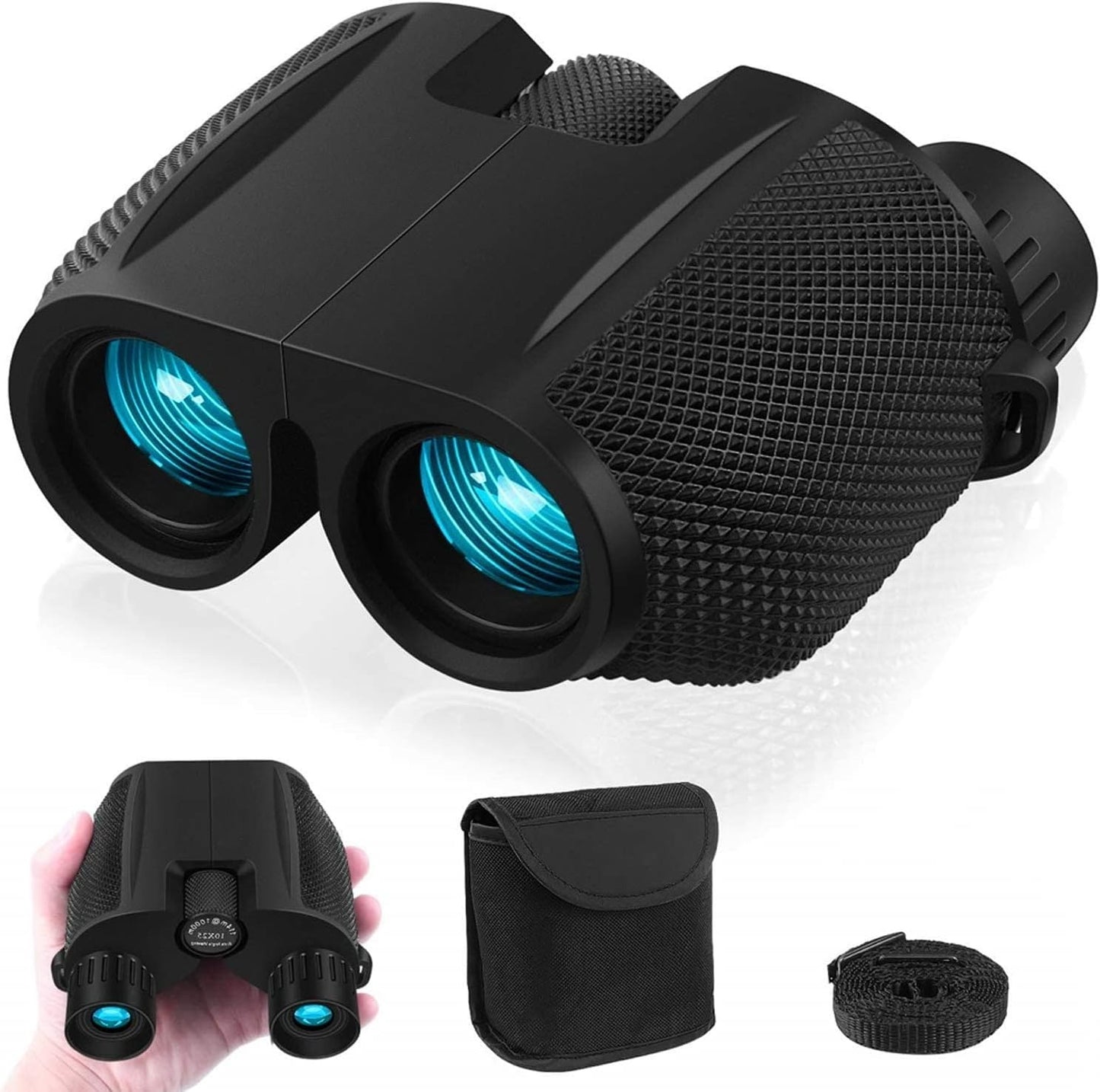🔭✨ 10x25 Compact Binoculars for Adults & Kids | Bird Watching, Hunting, Concerts & Sports | Lightweight HD Optics with Carrying Case 🌳🎯 #OutdoorEssentials #FamilyAdventures