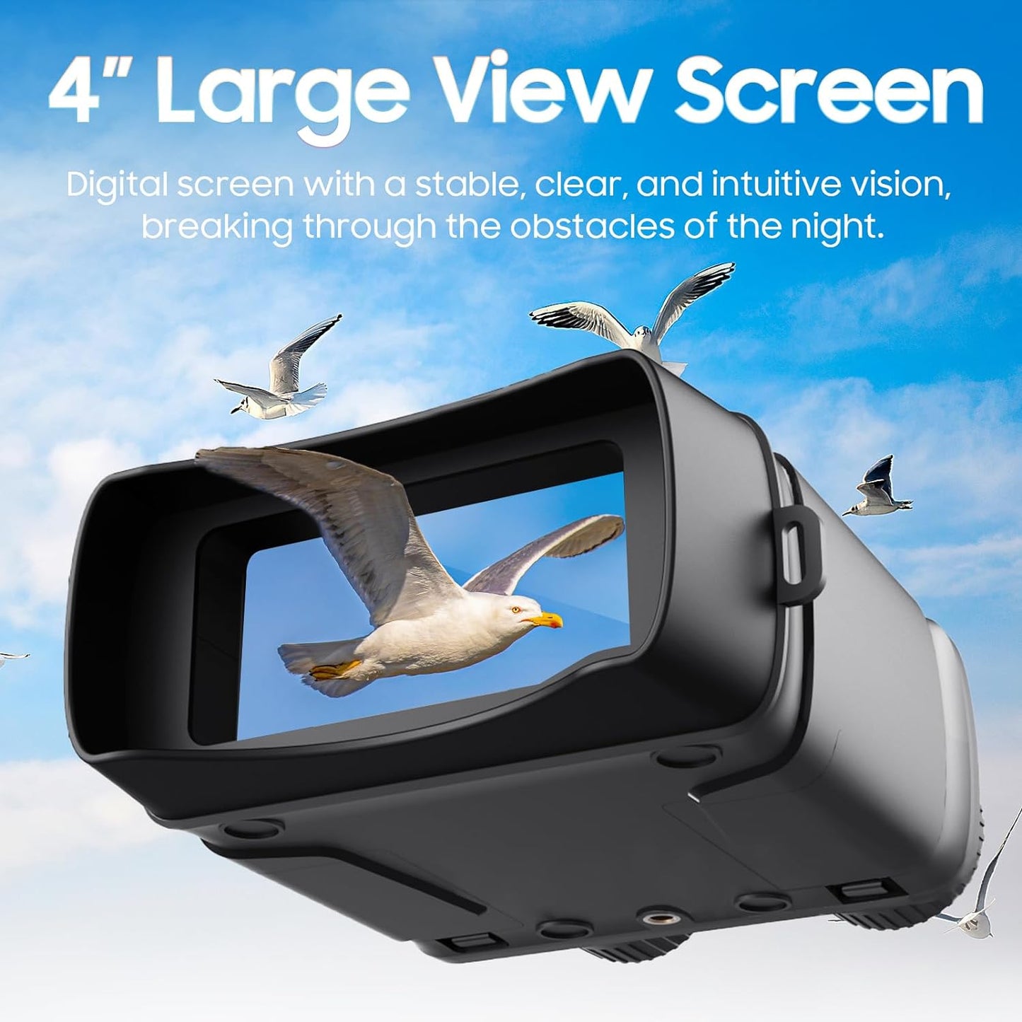 🌙📷 4K Night Vision Goggles for Adults | 4'' HD Screen + Digital Infrared Vision | Record HD Photos & Video, Rechargeable for Hunting & Security 🔋 #NightVisionTech #OutdoorGear