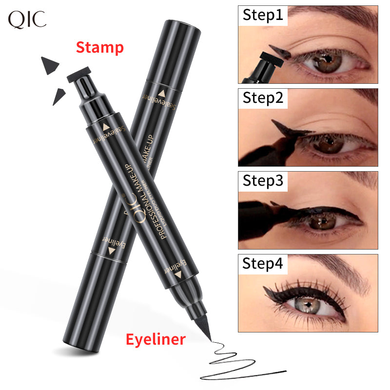 2-Swipe Cat Eye Hack 🐾✨ | Dual-Ended Magic Wand: Waterproof Stamp Liner 💦 + Tattoo-Ink Liquid Eyeliner 🖤 | Survives Tears, Sweat & Viral Dances 💃 #NoSmudgeClub