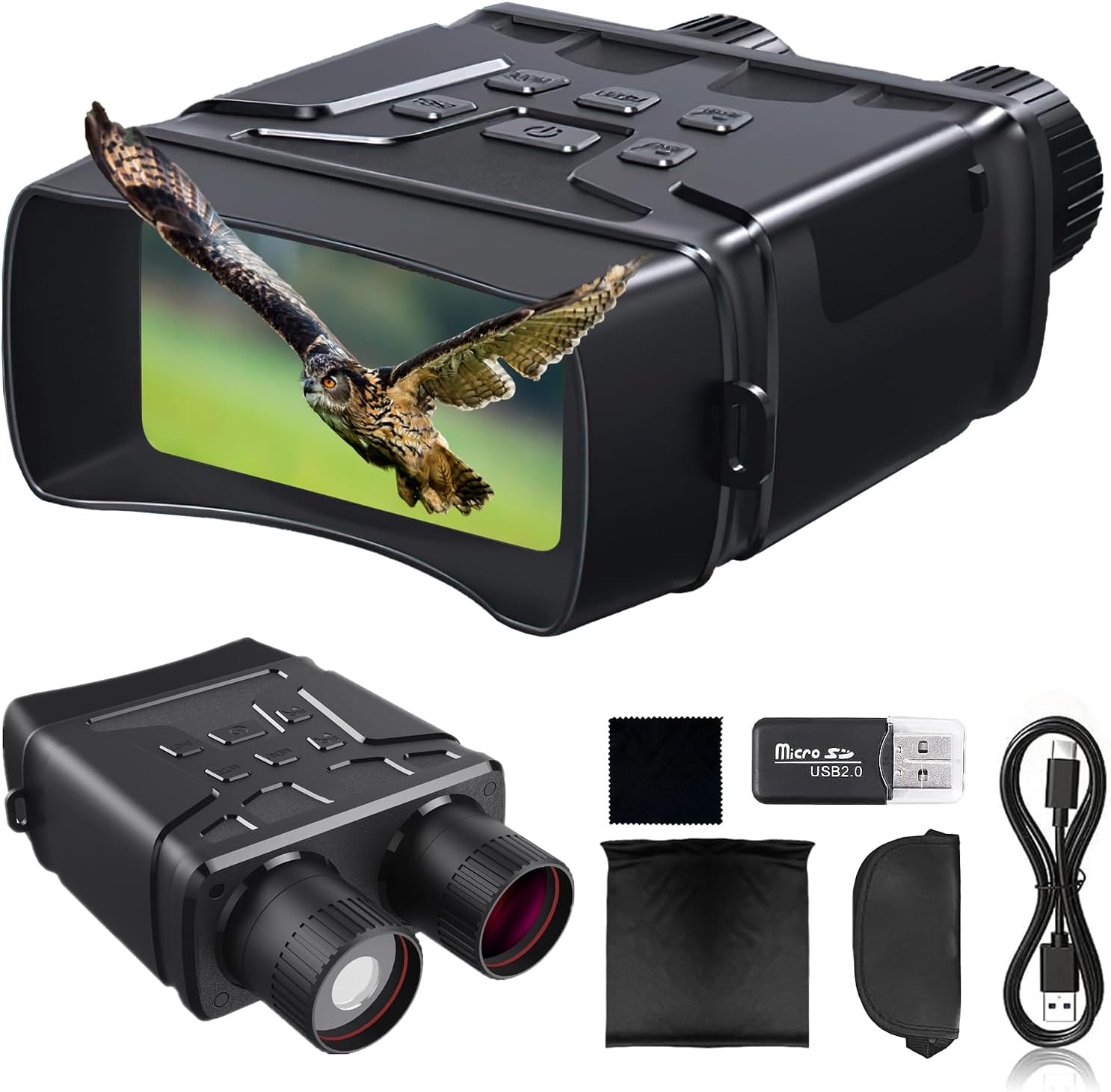 🌙📷 4K Night Vision Goggles for Adults | 4'' HD Screen + Digital Infrared Vision | Record HD Photos & Video, Rechargeable for Hunting & Security 🔋 #NightVisionTech #OutdoorGear