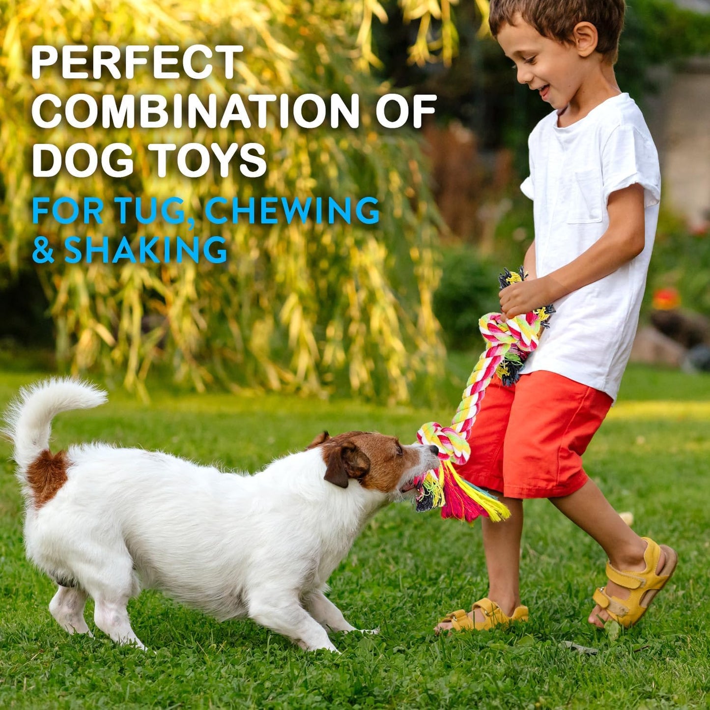 🔥 Indestructible Dog Rope Toys! Heavy-Duty Cotton Ropes⚡For Aggressive Chewers💪【Ultimate Chew Proof】