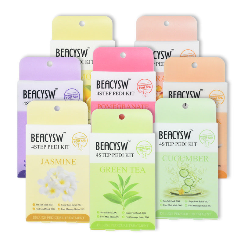 8-Pack Sugar Scrub Foot Care Set ✨ 8 Exotic Scents + 4-Step Spa Routine 💦 Cracked Heel Repair & Odor Elimination 🌟 Ultimate #SelfCareSunday Kit!