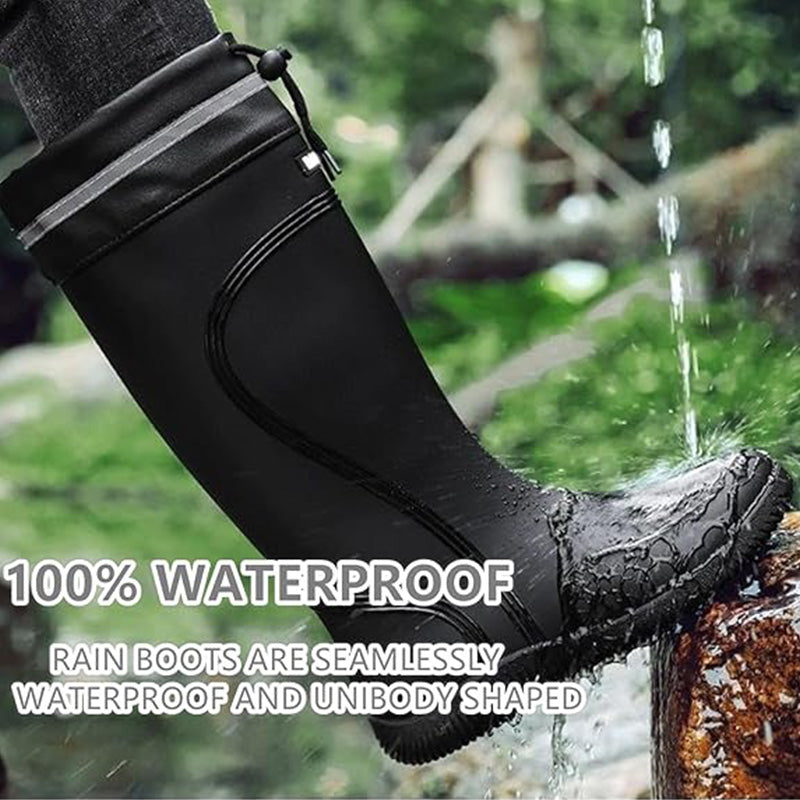 🔥 Men's Heavy-Duty Rain Boots Knee-High PVC Rubber⚡Waterproof Work Boots💪Lightweight for Gardening, Farm, Fishing【Outdoor Must-Have】