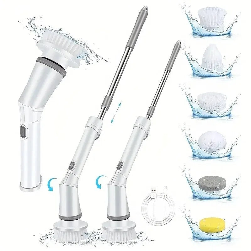 🔥 Multi-Surface Electric Cleaning Brush Pro | All-in-One⚡【Home & Pool Kit】Deep Clean Power Scrubber for Kitchen, Bathtub, Tile & Swimming Pool - Handheld 360° Reach