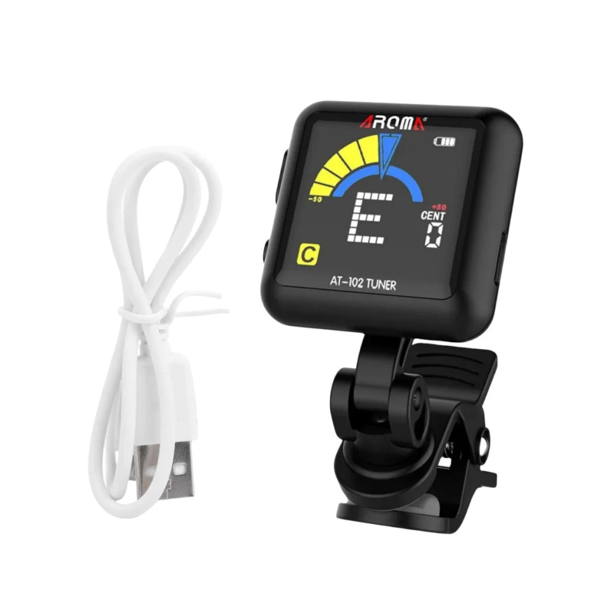 🎸🔥 Chromatic Tuner with 360° LCD Display | USB Rechargeable⚡【Stage-Ready Pro】Built-in Battery Tuner for Guitar/Bass/Ukulele/Violin - Instant Pitch Accuracy