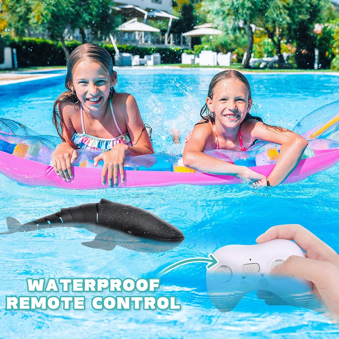 Upgraded RC Whale Shark Pool Toy ✨ 2x Battery Life & Crash-Proof Design 💦 Waterproof Remote Control Boat for Kids 6-12 🌟 Summer Splash Fun! 🔥 #PoolToys #TikTokMadeMeBuyIt