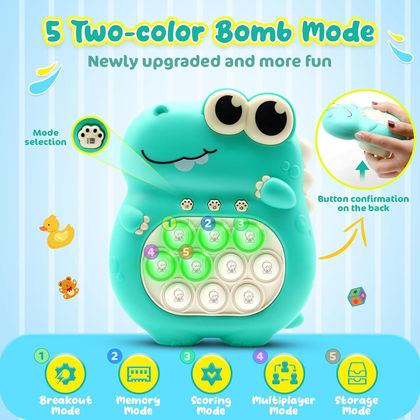 Light-Up Pop Fidget Toy ✨ Fast Push Bubbles & LED Glow 💥 Electronic Stress Relief for Kids 3-12 🌟 Birthday Gift & ADHD Sensory Hack 🔥 #FidgetToy #TikTokMadeMeBuyIt