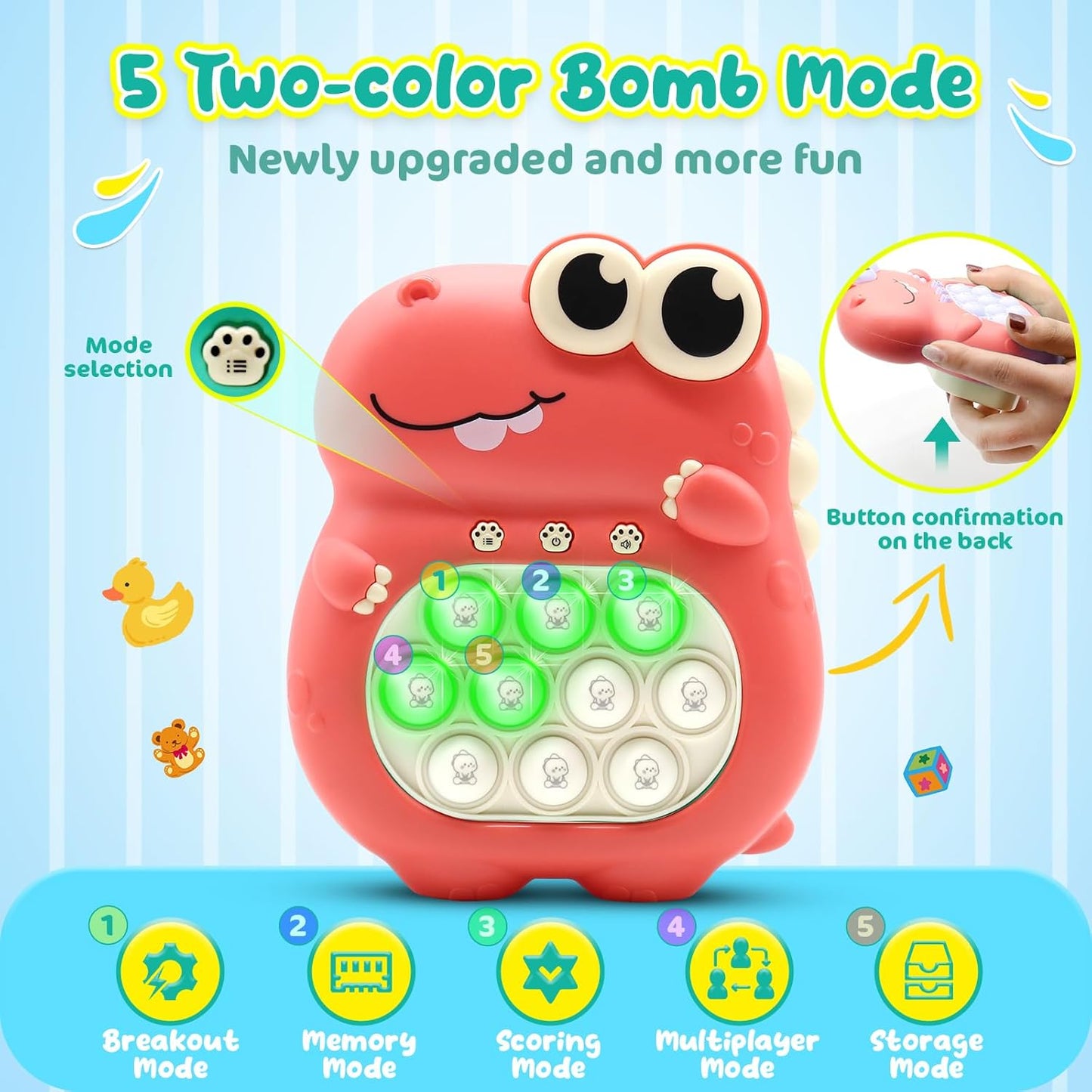 Light-Up Pop Fidget Toy ✨ Fast Push Bubbles & LED Glow 💥 Electronic Stress Relief for Kids 3-12 🌟 Birthday Gift & ADHD Sensory Hack 🔥 #FidgetToy #TikTokMadeMeBuyIt