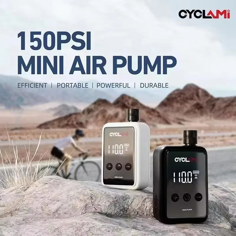 Bicycle Electric Inflation Pump Mini Portable 150Psi High Pressure Air Inflator