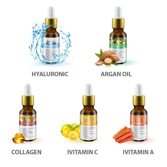 5-Pack Hyaluronic Acid Serum Duo ✨ Instant Plump & Anti-Aging Boost 💦 Fragrance-Free Hydration Hack 🌟 Layer with Vitamin C for #GlassSkinGlow #SkincareHack