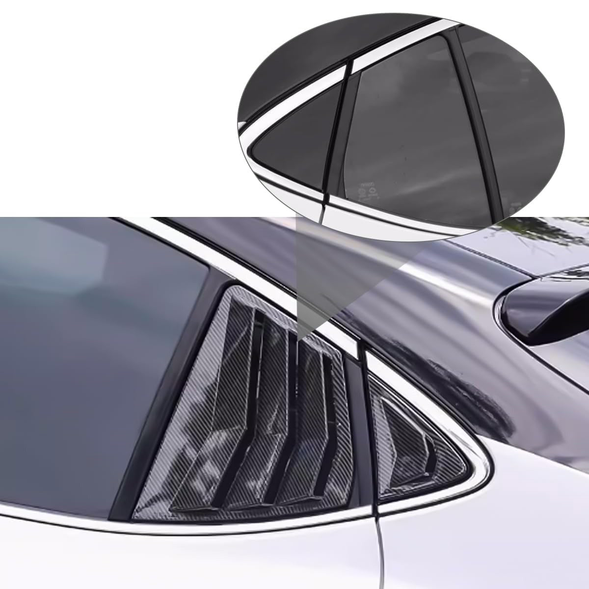 🔥🚗 Window Louvers for Toyota Camry 9th Gen 2025-2026 | Racing Style⚡ABS Sport Trim⚡【4PCS Full Kit】Front/Side Air Vent Scoop Covers - Sleek Exterior Upgrade (No-Drill 5Min Install)