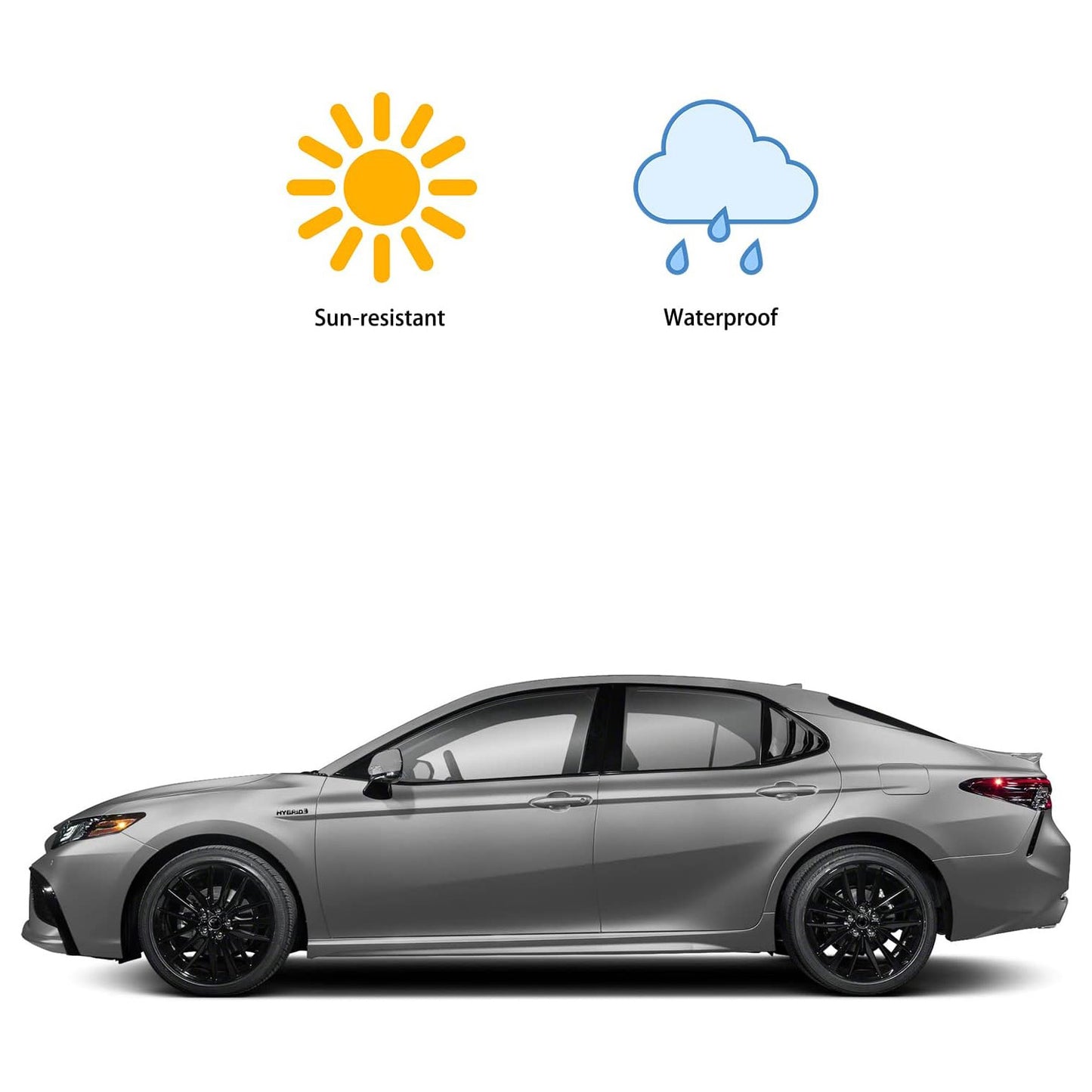 🔥🚗 Rear Window Louvers for Toyota Camry 2018-2024 | 2PC Sporty Set⚡ABS Air Vent Covers⚡【Side Scoop Kit】Exterior Trim Blinds & Shades - No-Drill 5-Min Install
