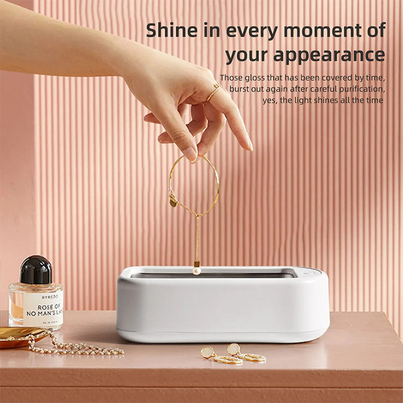 ✨ Ultrasonic Glasses Cleaner Pro with 30s Deep Clean | 3-in-1 Jewelry Cleaner⚡Portable & Waterproof🌟【Dentist-Approved】Sonic Cleaning Machine for Eyeglasses, Earrings, Necklaces