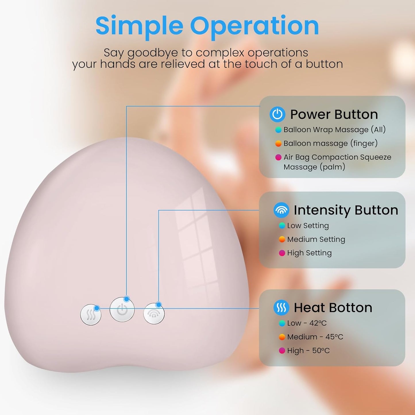 🔥3D Heat & Compression Hand Relief💆♀️ Rechargeable Pain Massager for Arthritis & Carpal Tunnel🎁 Office/Home Use + FREE Travel Case | TikTok Viral Self-Care Essential
