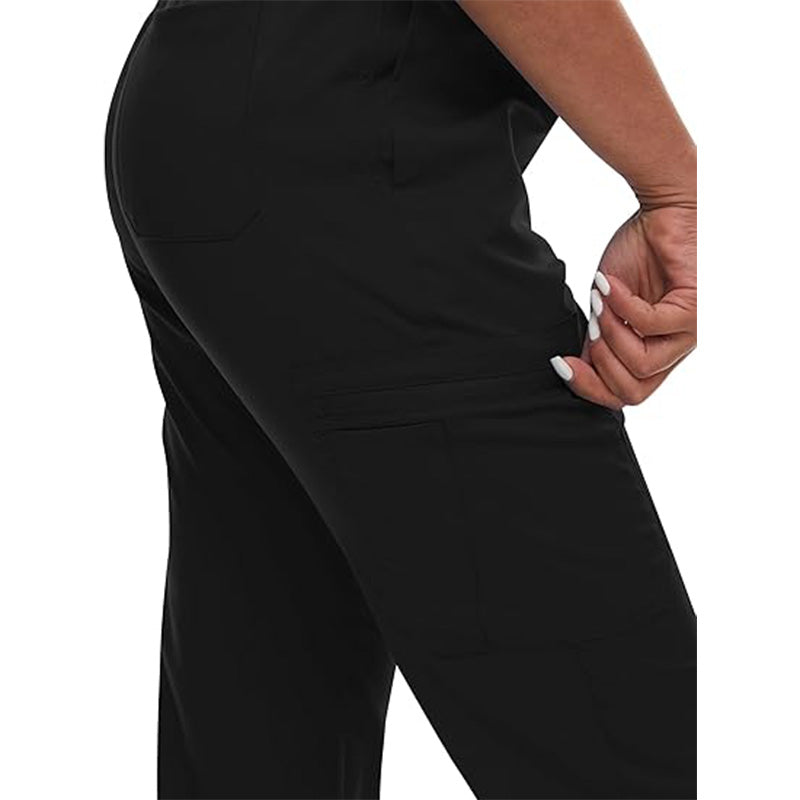 💊 3-Piece Medical Scrub Set with V-Neck Top & Yoga Joggers | 8hr ComfortFlex⚡【Nurse Pro Essentials】Anti-Wrinkle & Moisture-Wicking Uniform for Hospital/Clinic Shifts