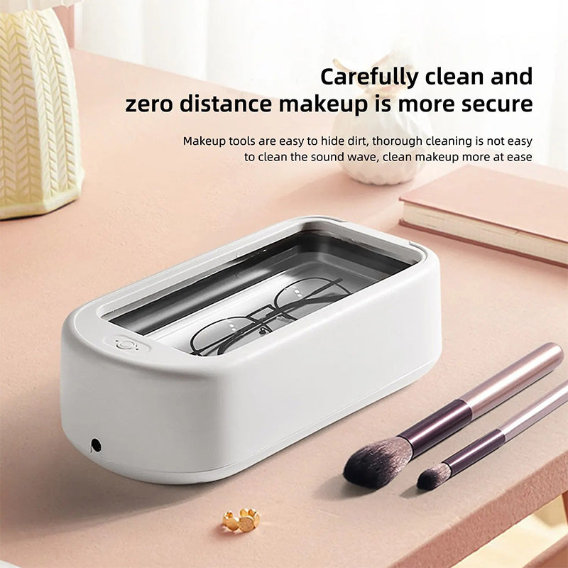 ✨ Ultrasonic Glasses Cleaner Pro with 30s Deep Clean | 3-in-1 Jewelry Cleaner⚡Portable & Waterproof🌟【Dentist-Approved】Sonic Cleaning Machine for Eyeglasses, Earrings, Necklaces