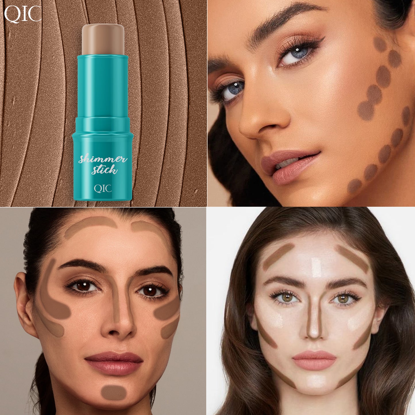 FACETUNE IN A STICK 💎 | 5-IN-1 MAGIC WAND: CARVE KARDASHIAN CHEEKBONES 👑 + LIGHT UP EYE-BAGS LIKE K-POP IDOLS ✨ | SWIPE-AND-GO NOSE JOB HACK 🔥 #NoMakeupArtistNeeded